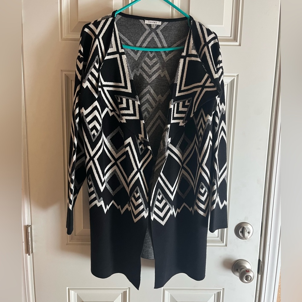 Sioni Southwest Patterned Opened Front Cardigan. … - image 1